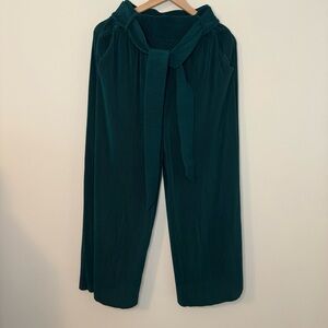 & Other Stories Paris Atelier Pleated and Belted Culottes - Teal, US 6